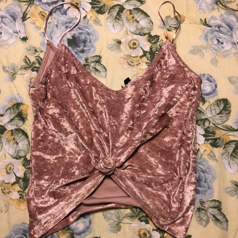 Velvet Pink Spaghetti Strap